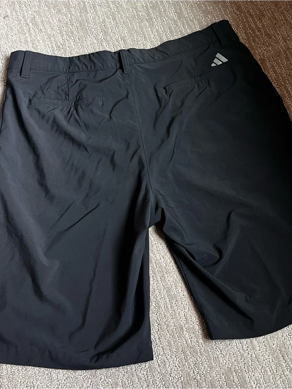 adidas Men's Black Flat-Front Performance Shorts